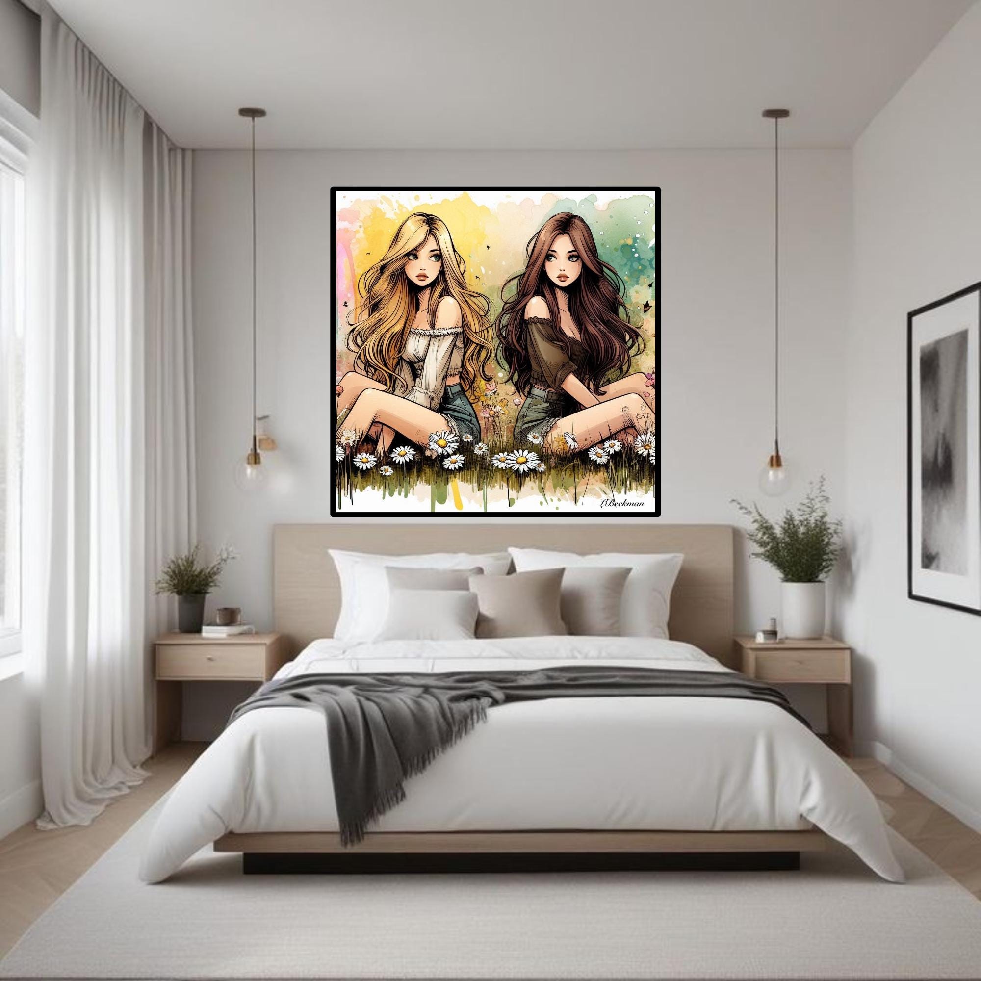 Sister's Bond Printable Wall Art| Canvas Wall Art| Sibling Canvas| Sister Print| Sister Love| Room Decor| Sister Canvas Art| Wall Art