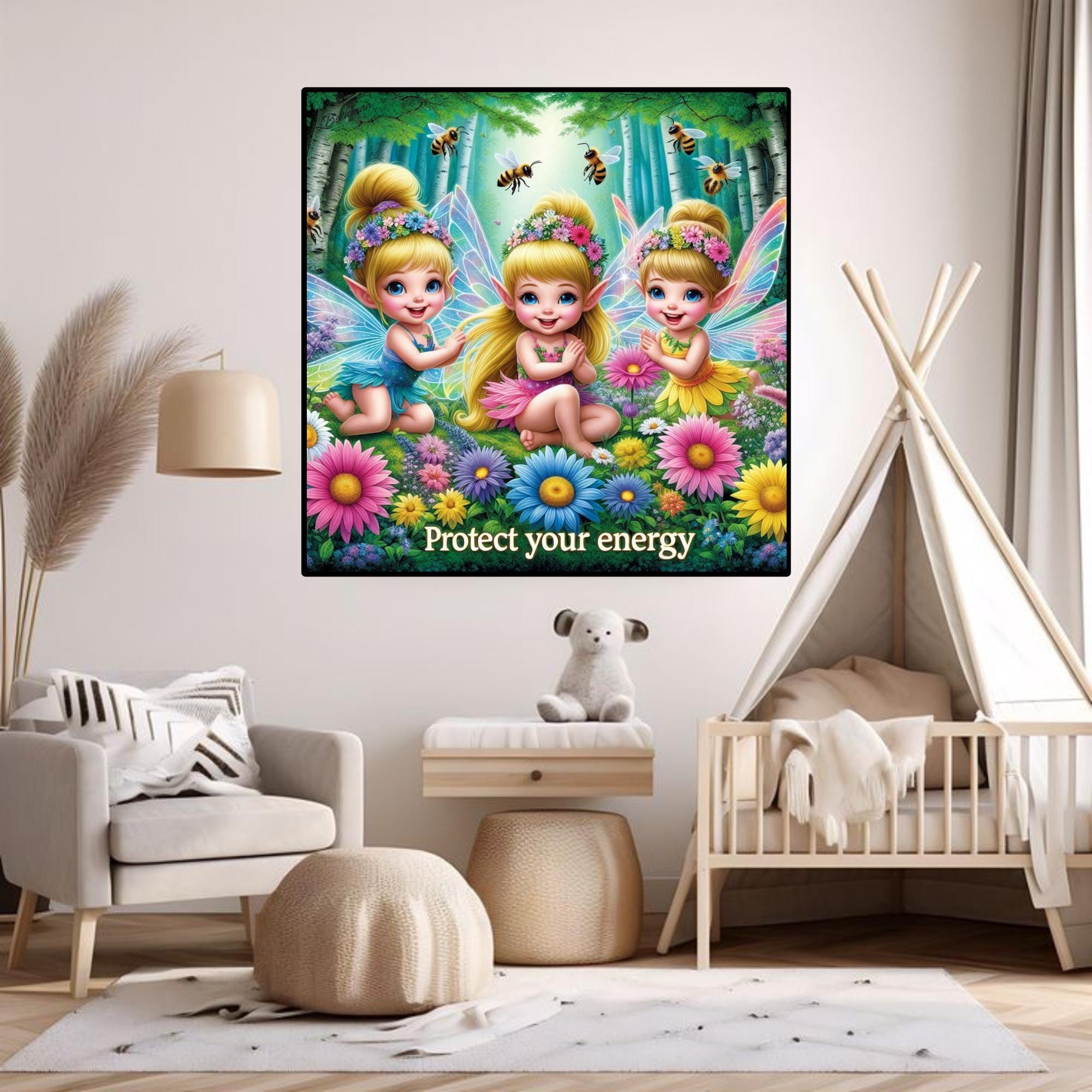 Protect Your Energy Home Design| Wall Decor| Printable Wall Art| Living Room Decor| Spiritual Wall Art| Good Vibes Art| Positive Energy Art