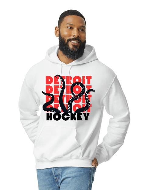 DETROIT REDWINGS HOCKEY T-shirt crew neck and now Hoodies!