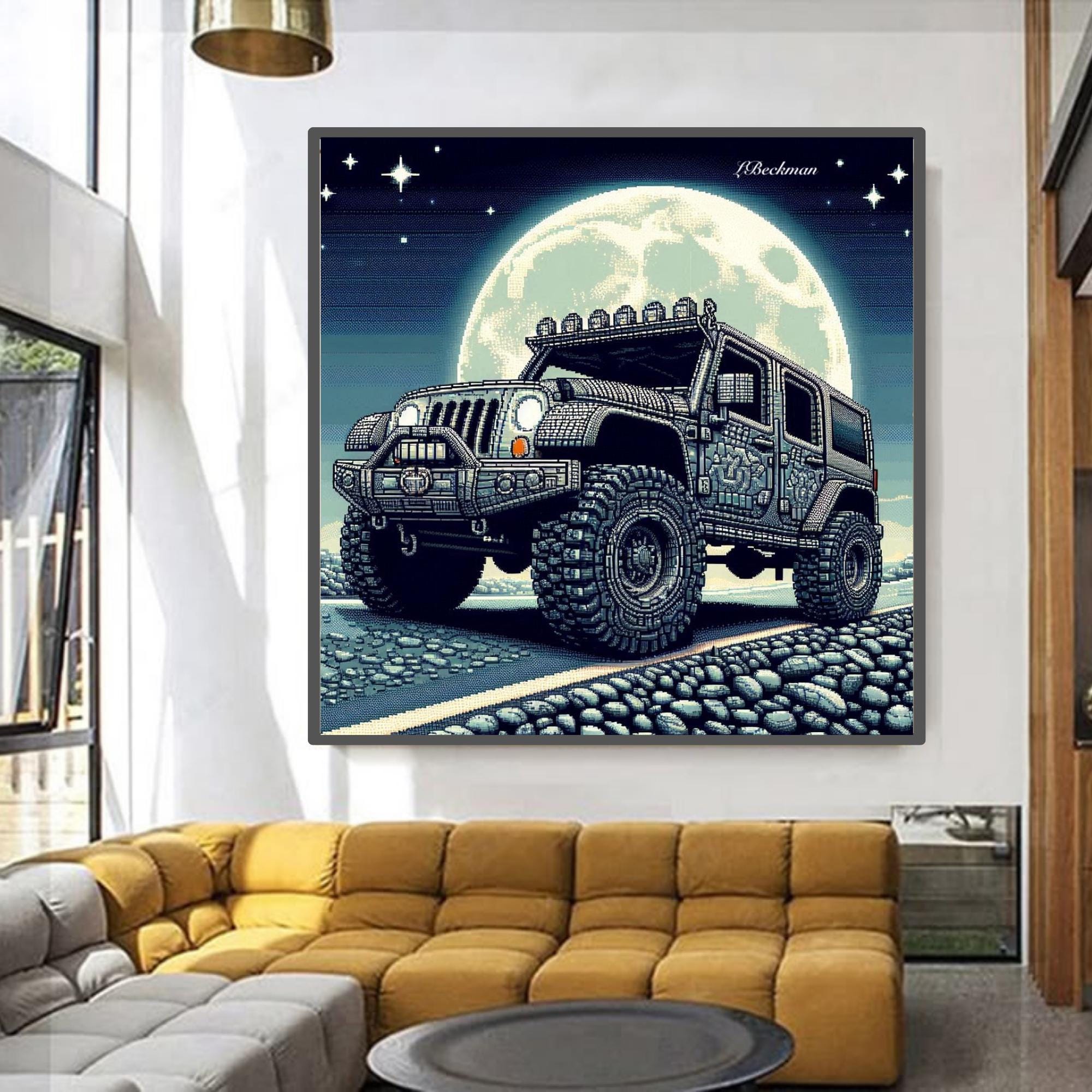 Concept Wrangler| Printable Wall Art| Living Room Decor| Jeep Wrangler Art| Trendy Game Room Decor| Rustic Art|  Automobile Wall Art| Car