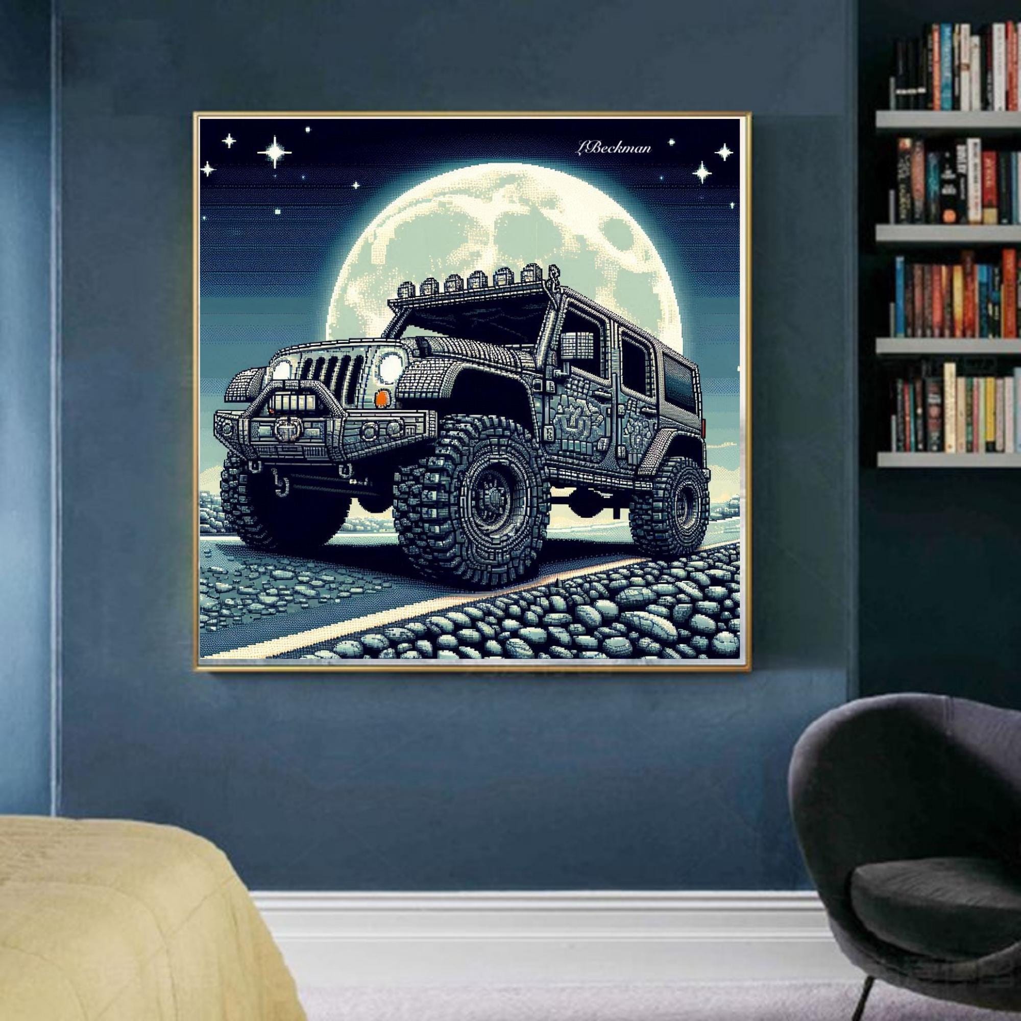 Concept Wrangler| Printable Wall Art| Living Room Decor| Jeep Wrangler Art| Trendy Game Room Decor| Rustic Art|  Automobile Wall Art| Car