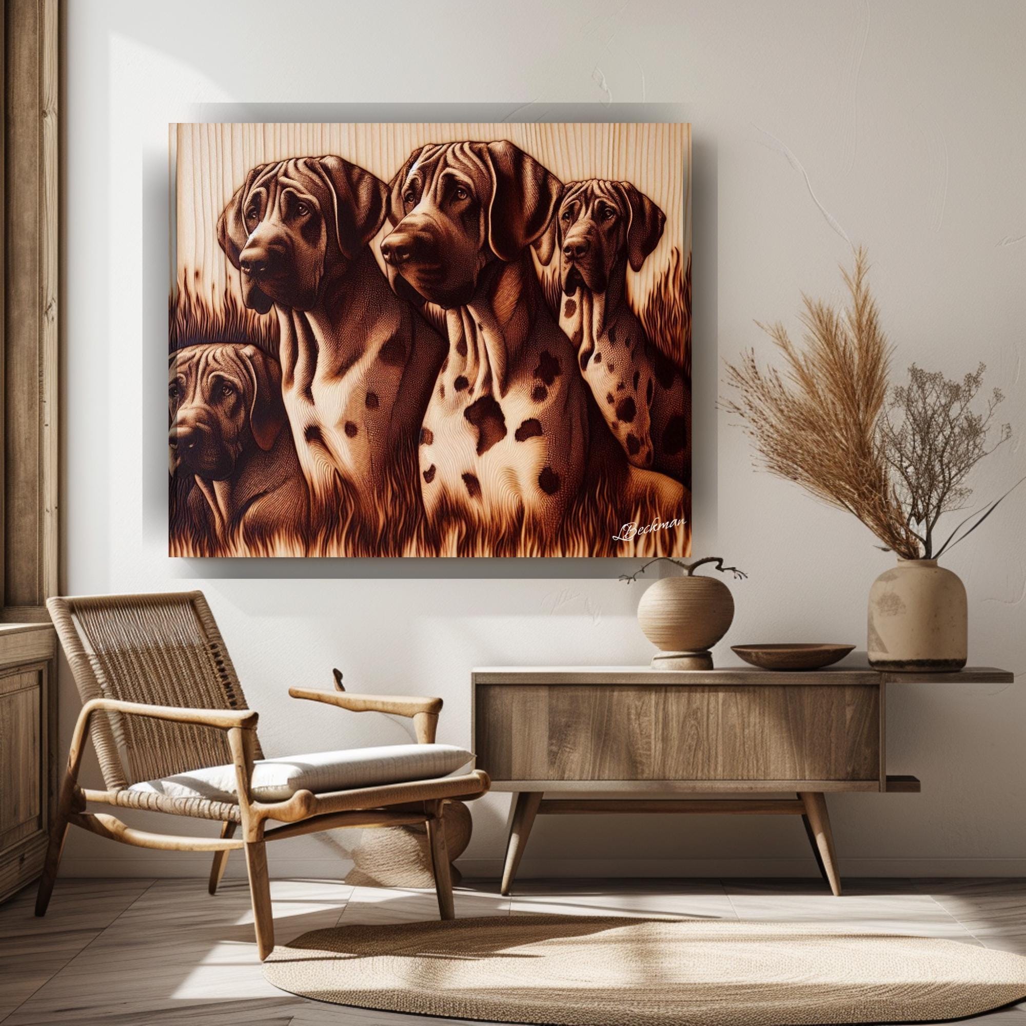 Printable Great Danes Wall Decor| Dog Wall Art| Pet Portrait| Living Room Art| Animal Wall Prints| Dog Digital Prints| Gift for Dog Lovers