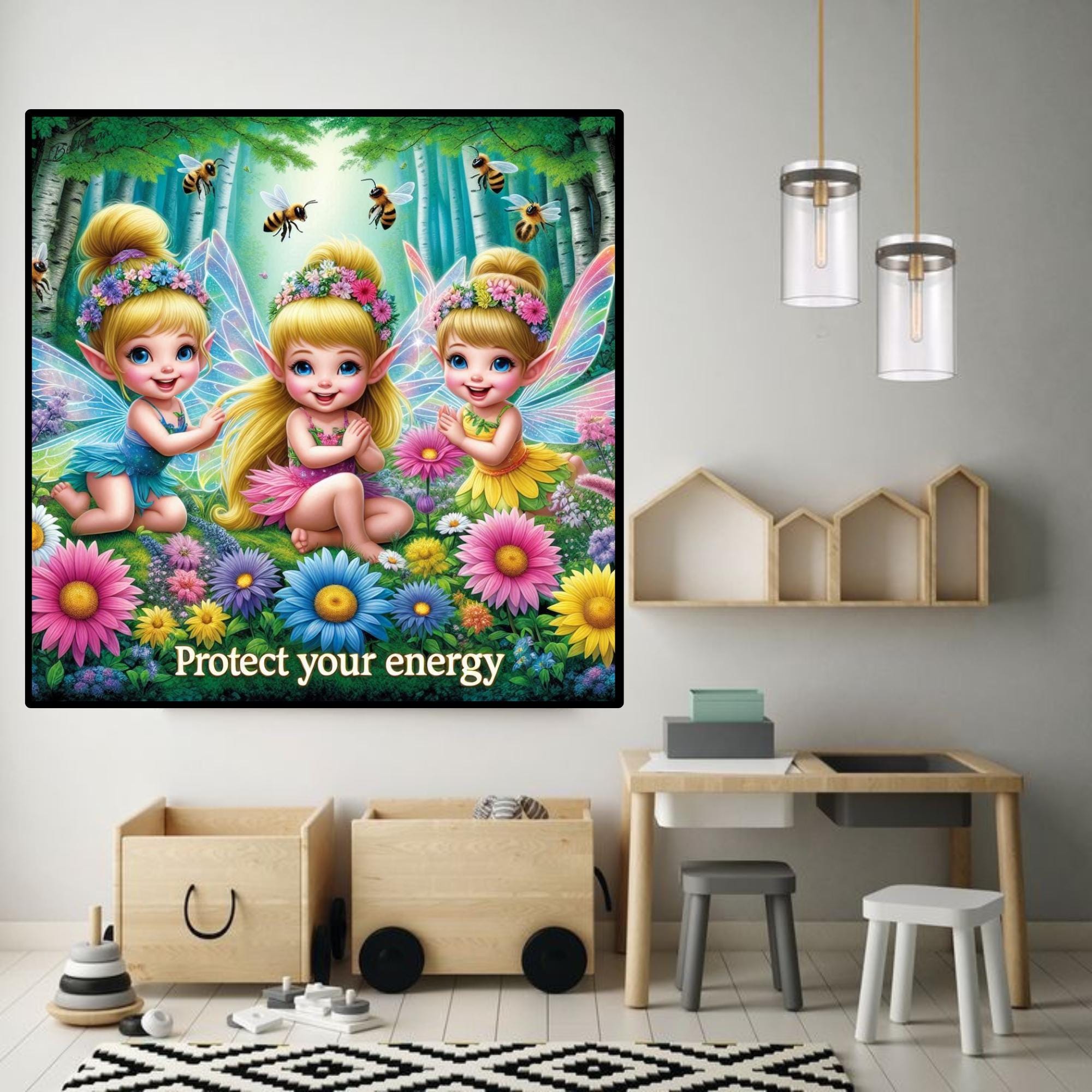 Protect Your Energy Home Design| Wall Decor| Printable Wall Art| Living Room Decor| Spiritual Wall Art| Good Vibes Art| Positive Energy Art