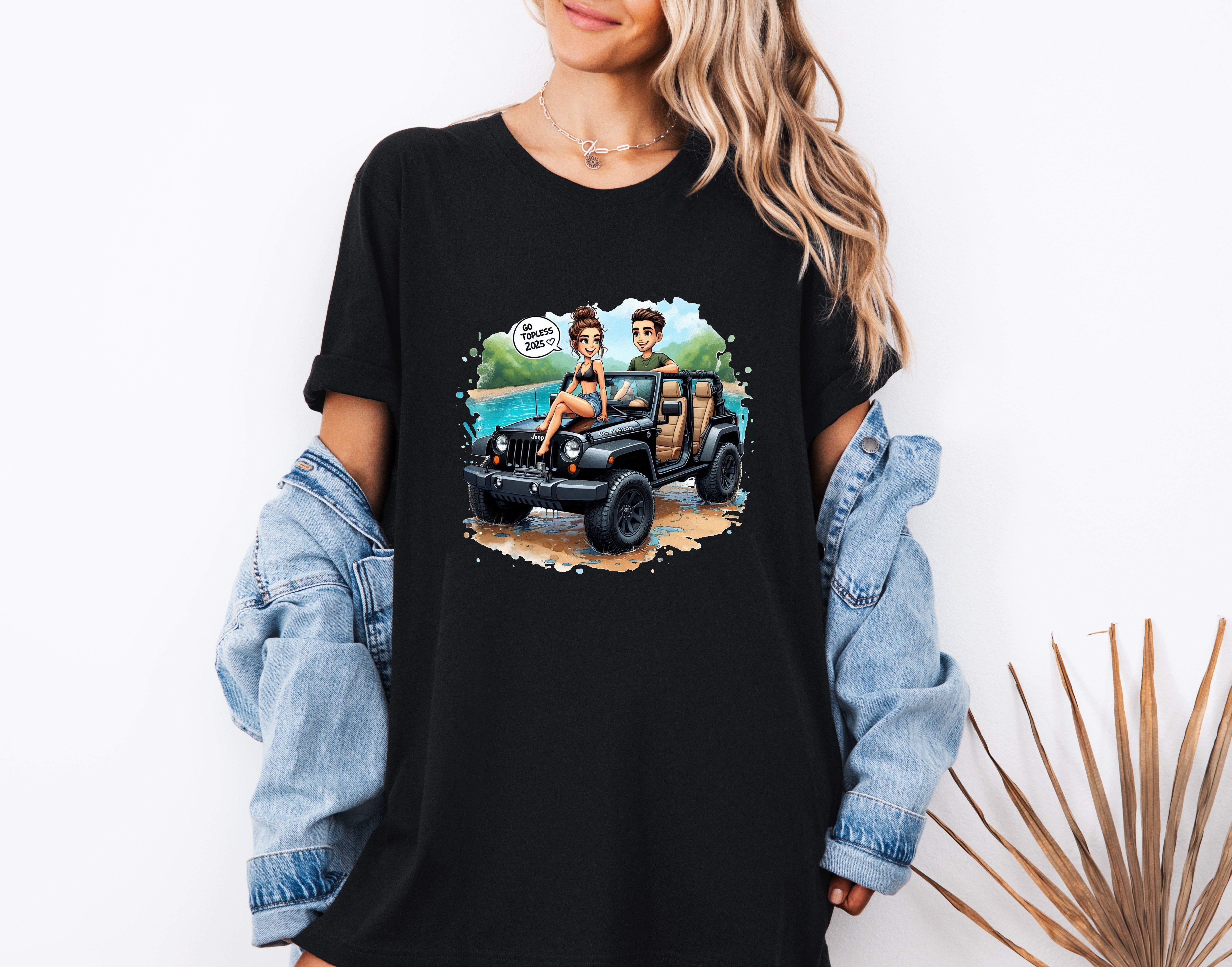 Go topless Day 2025 | Short Sleeve T-shirt | Bella Canvas | Jeep Wrangler | Jeeps | Largest Worldwide One Day Jeep Event | May 17, 2025