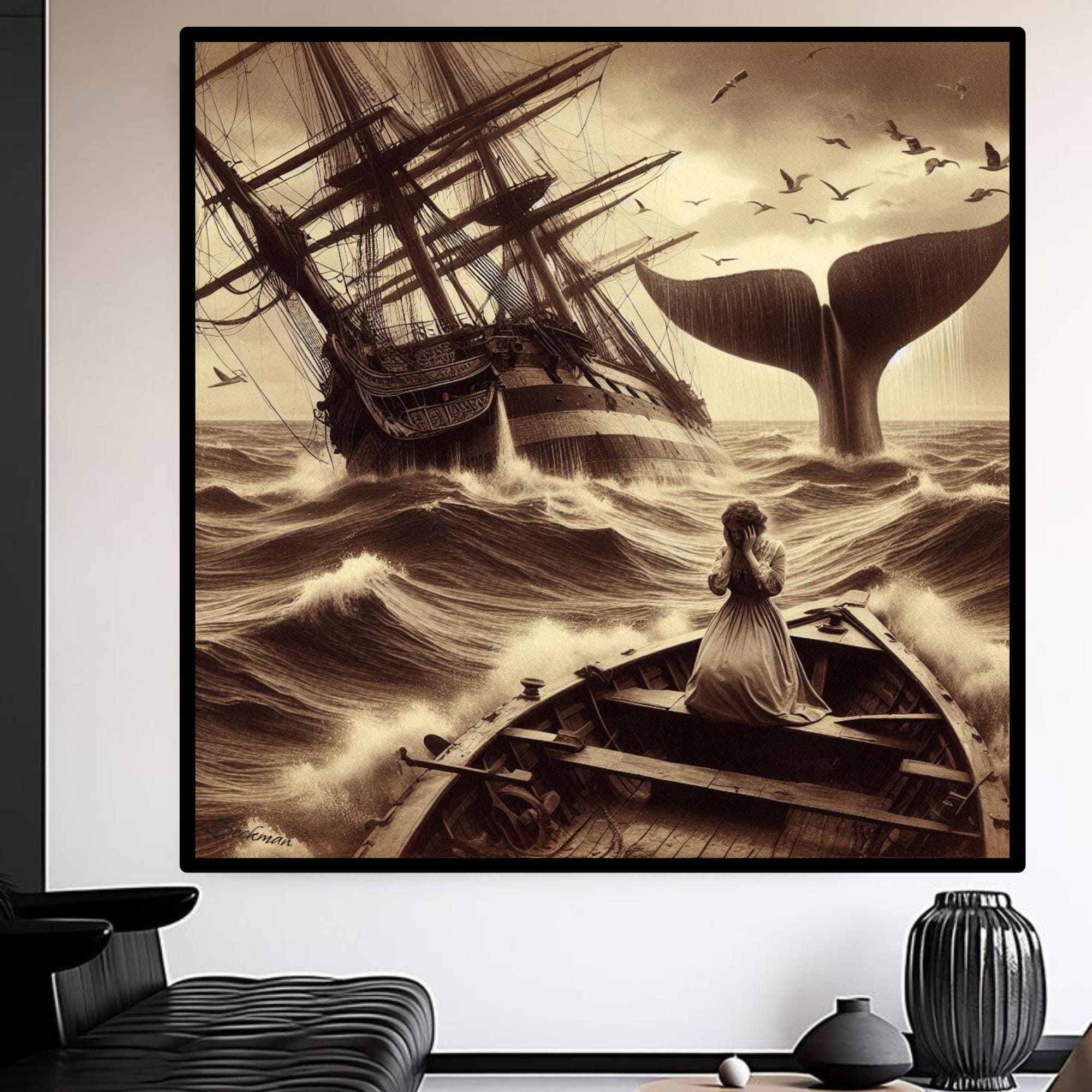 4 Pages Lost at Sea Digital Prints Wall Decor| Ocean Wall Art| Printable Wall Art| Titanic Poster| Unique Gift|  Ship Decor| Retro Design