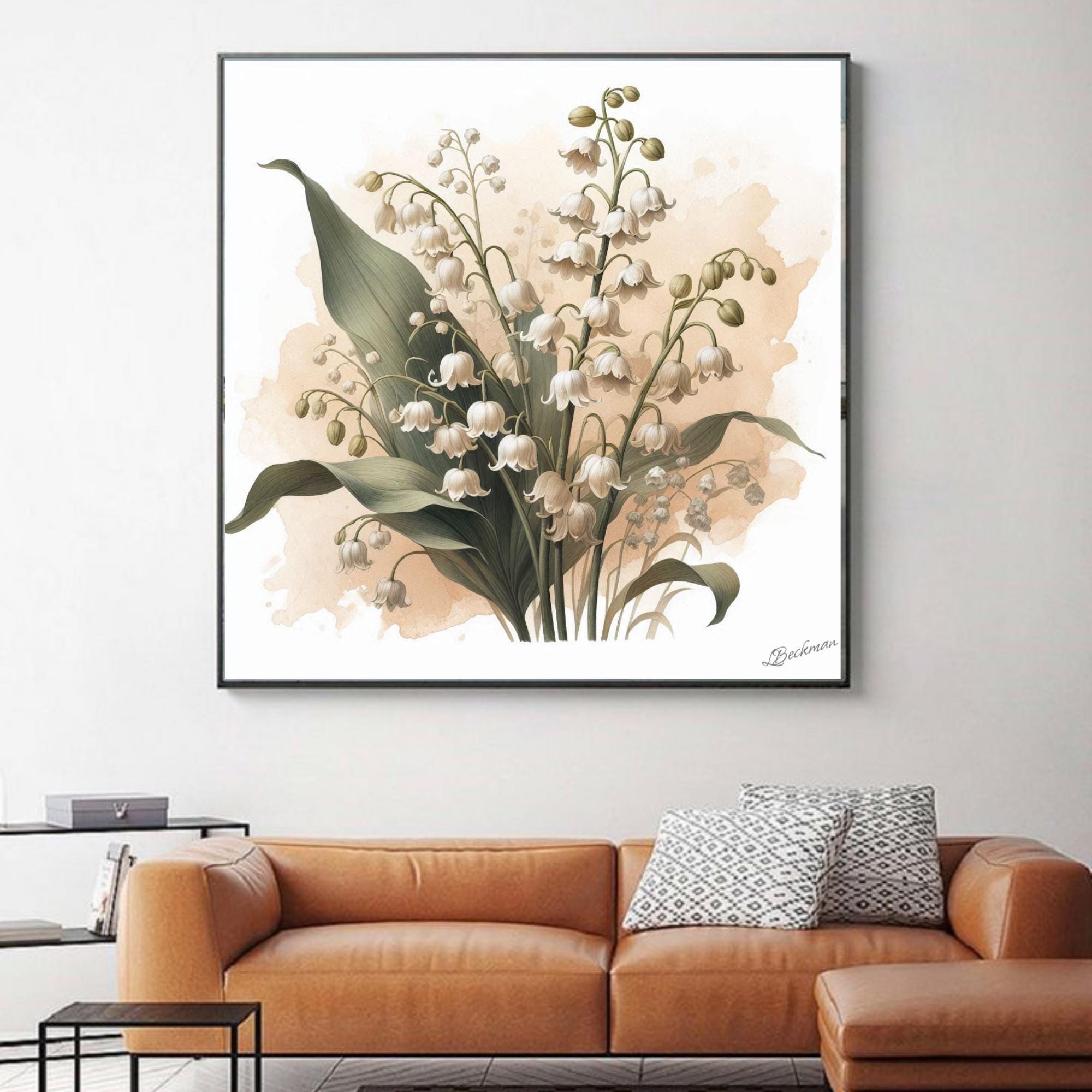 2 Page Botanical Art Print Lily of the Valley| Digital Download| Vintage Illustration| Botanical Wall Art| Gift Idea Printable Decor| Art