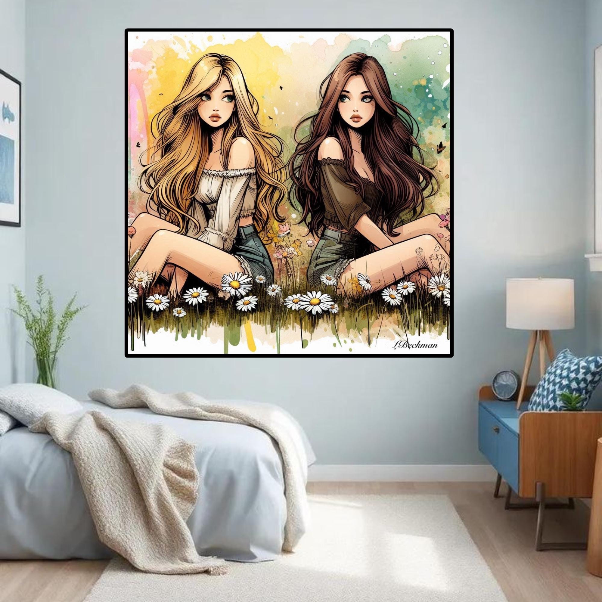 Sister's Bond Printable Wall Art| Canvas Wall Art| Sibling Canvas| Sister Print| Sister Love| Room Decor| Sister Canvas Art| Wall Art