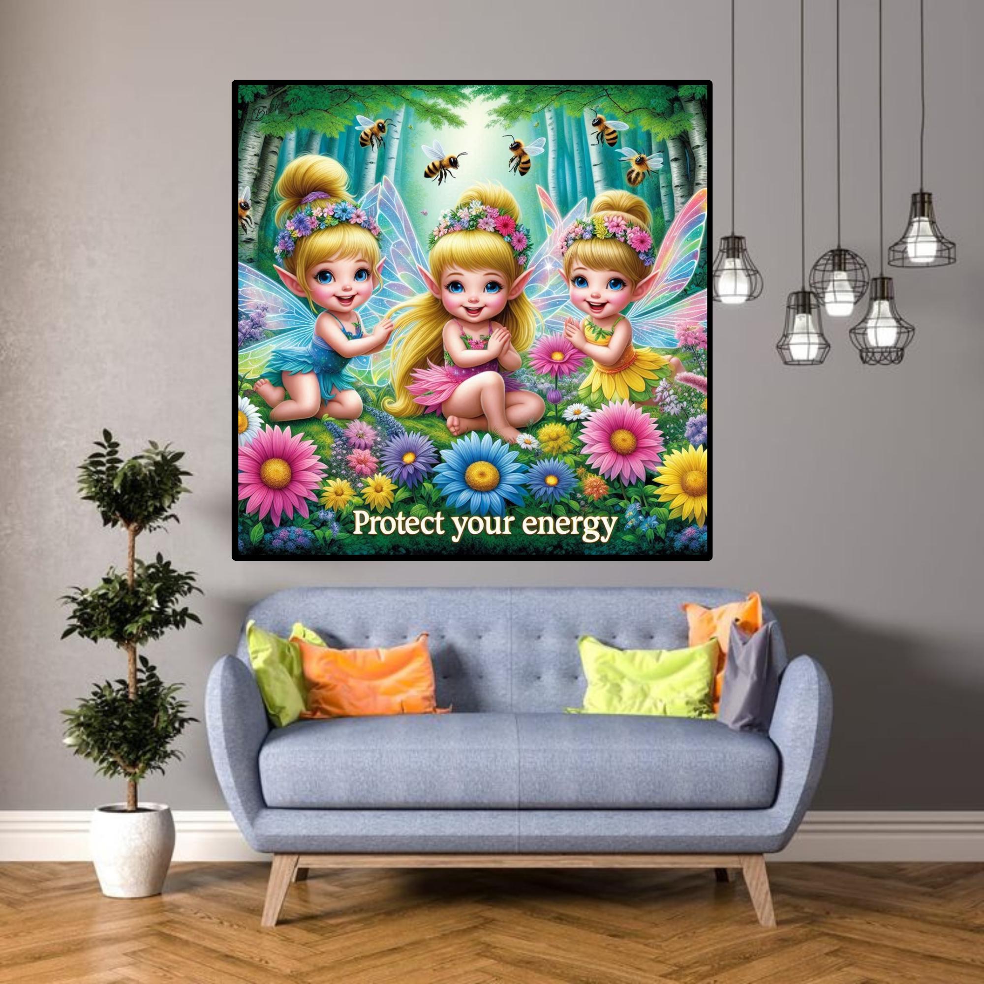 Protect Your Energy Home Design| Wall Decor| Printable Wall Art| Living Room Decor| Spiritual Wall Art| Good Vibes Art| Positive Energy Art