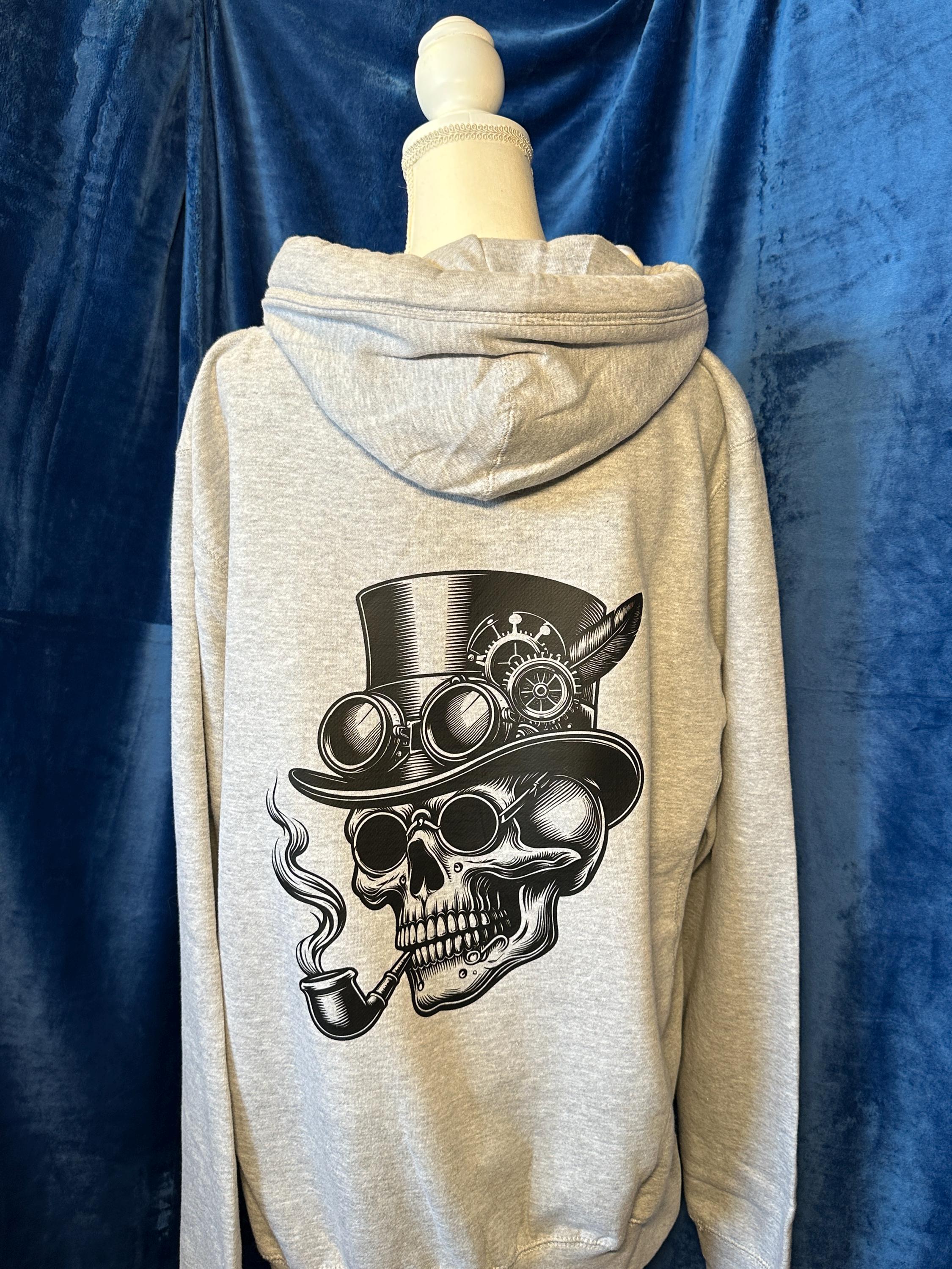 STEAMPUNK | SKULL | CROSSNECK HOODIE | AWDIS