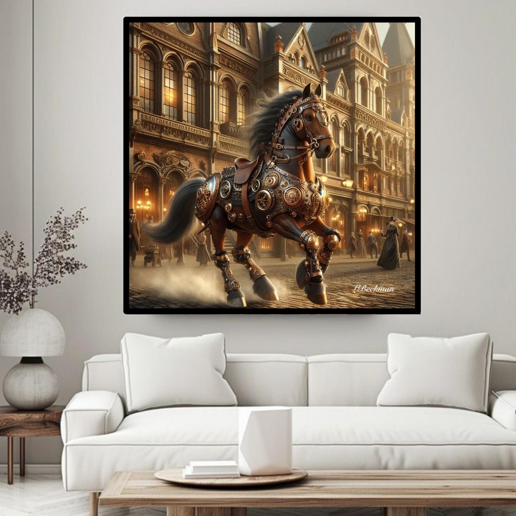 2 Page Steampunk Stallions Printable Wall Art| Home Decor Wall Art| Trendy Modern Wall Art| Horse lovers Gift| Home Wall Art| Steampunk Gift