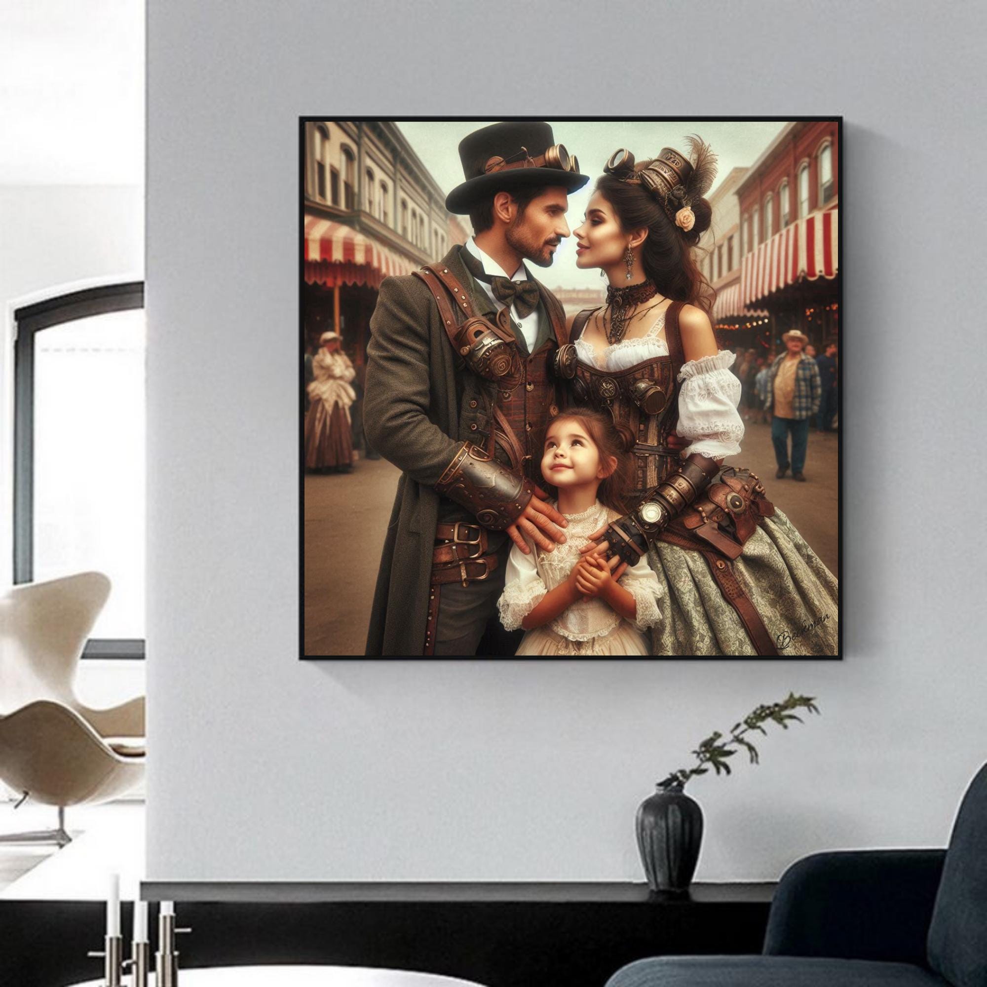 Steampunk Romance Printable Wall Art| Home Decor Wall Art| Trendy Modern Wall Art| Romantic Decor Gift| Home Wall Art| Steampunk Style Gift