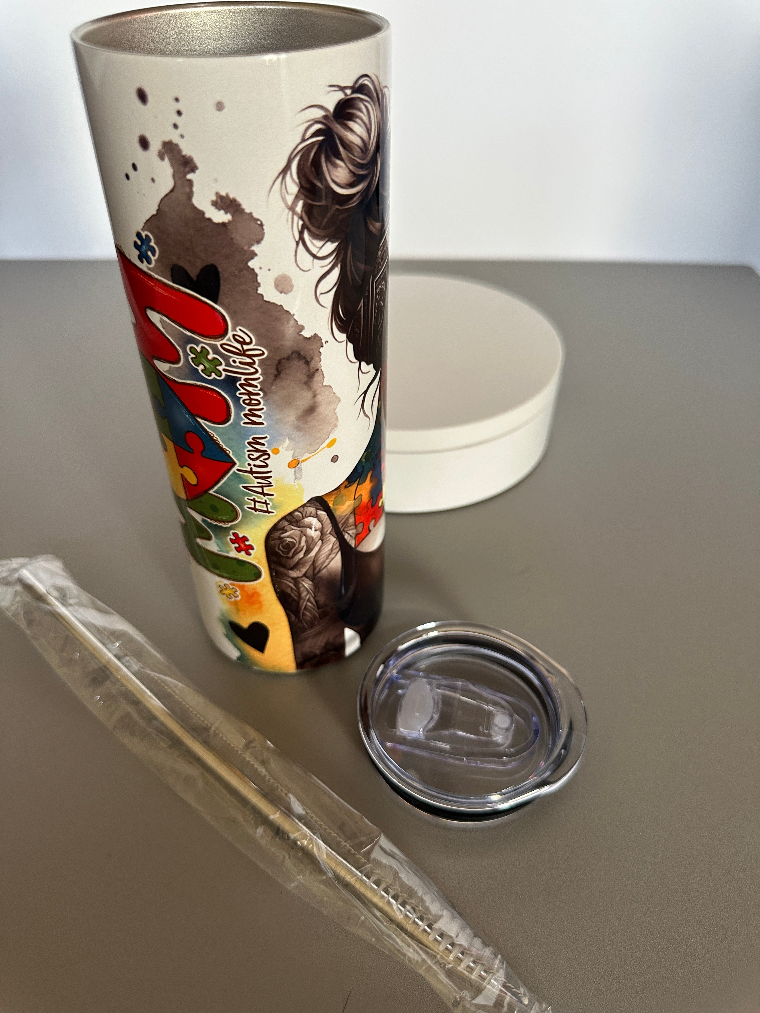 Gift for autism moms Autism mom tumbler Stainless steel autism tumbler