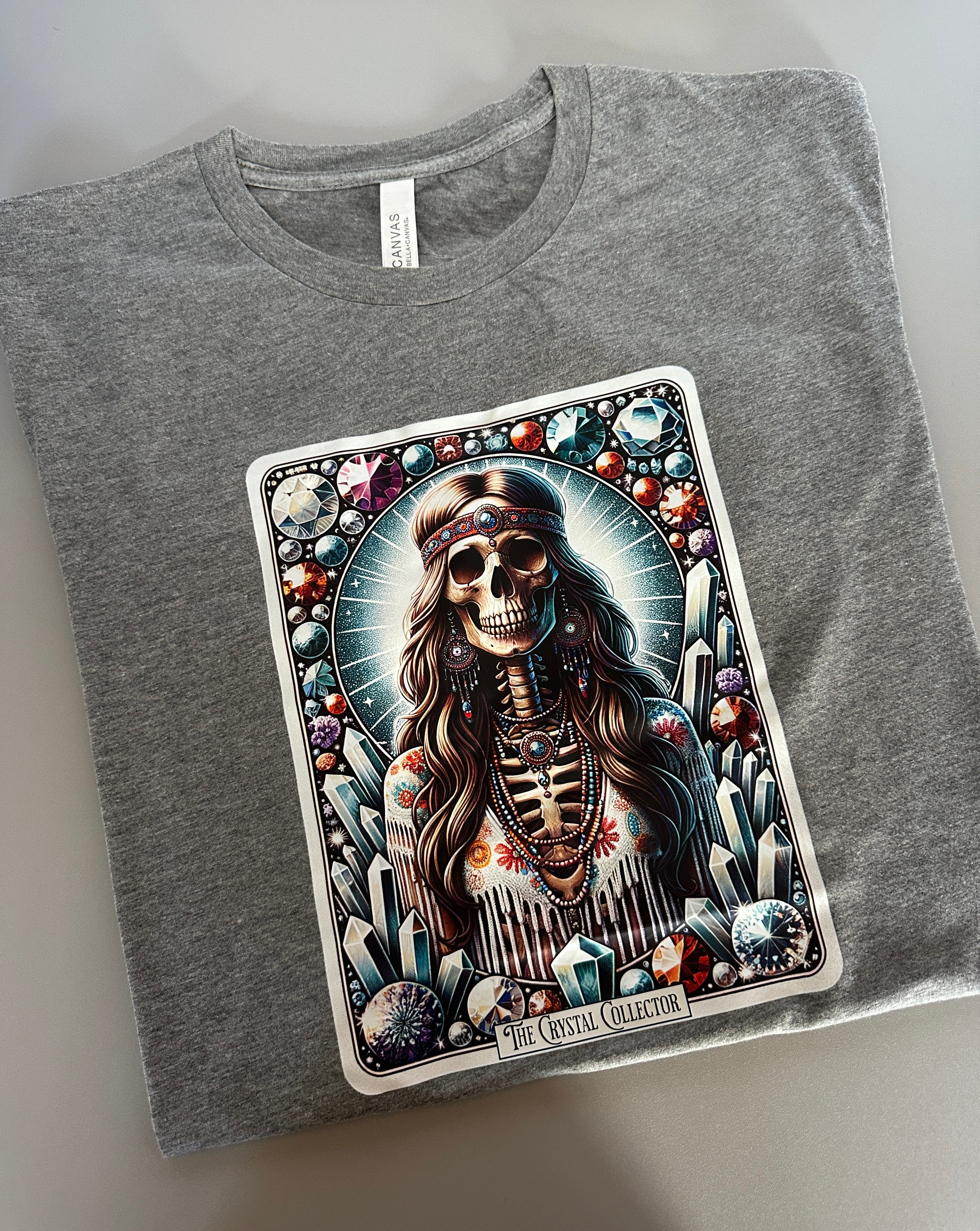 Tumbled stone gift set Spiritual gift bundle Crewneck or t-shirt crystal set