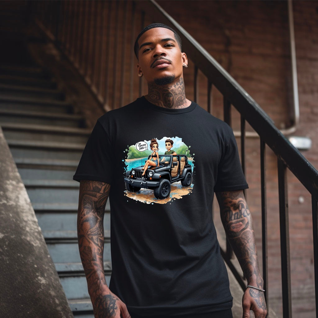 Go topless Day 2025 | Short Sleeve T-shirt | Bella Canvas | Jeep Wrangler | Jeeps | Largest Worldwide One Day Jeep Event | May 17, 2025