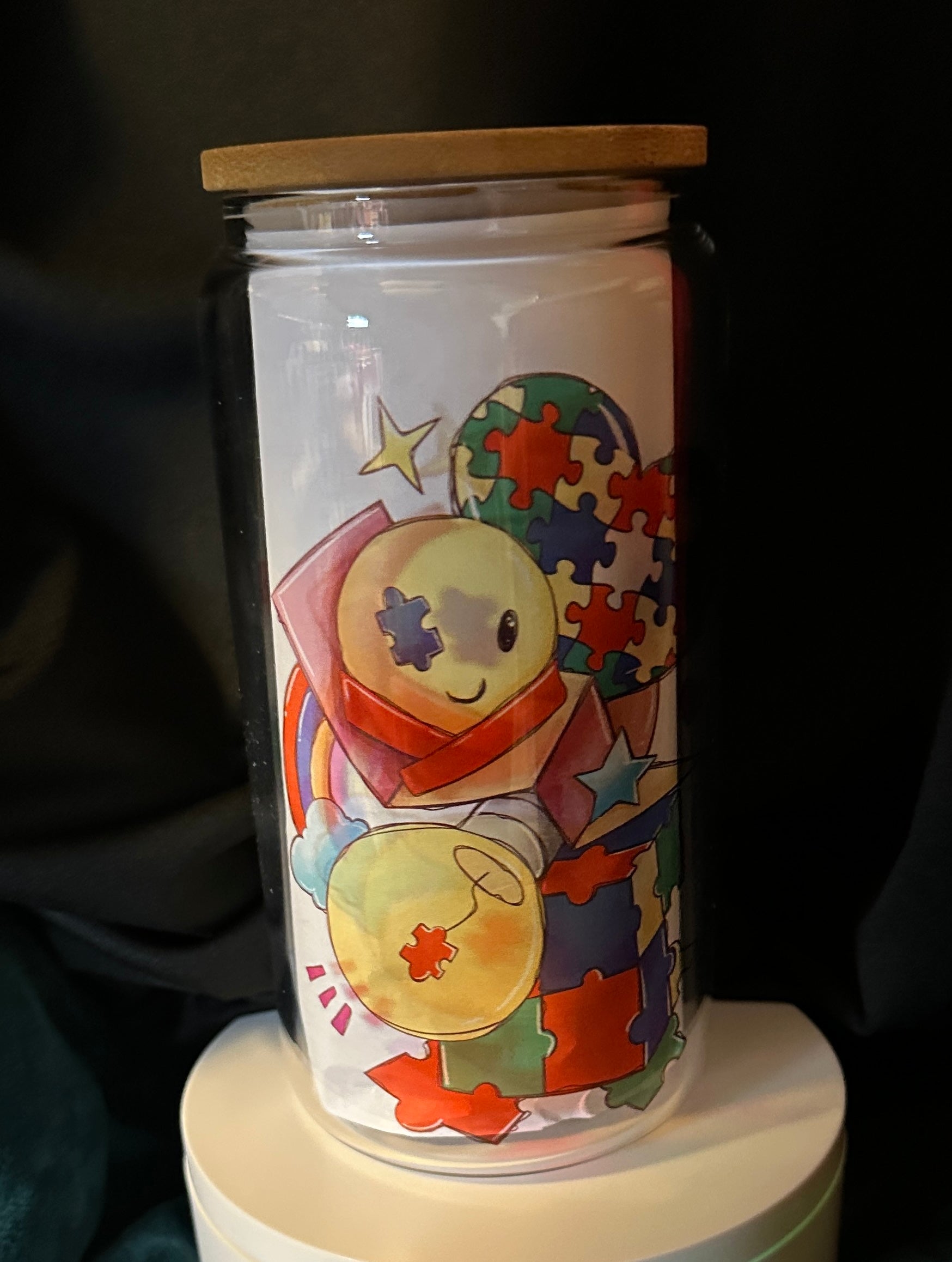 Autism | 16 oz Libby Style Glass | April is Autism Month | Autism Gift | Show Support