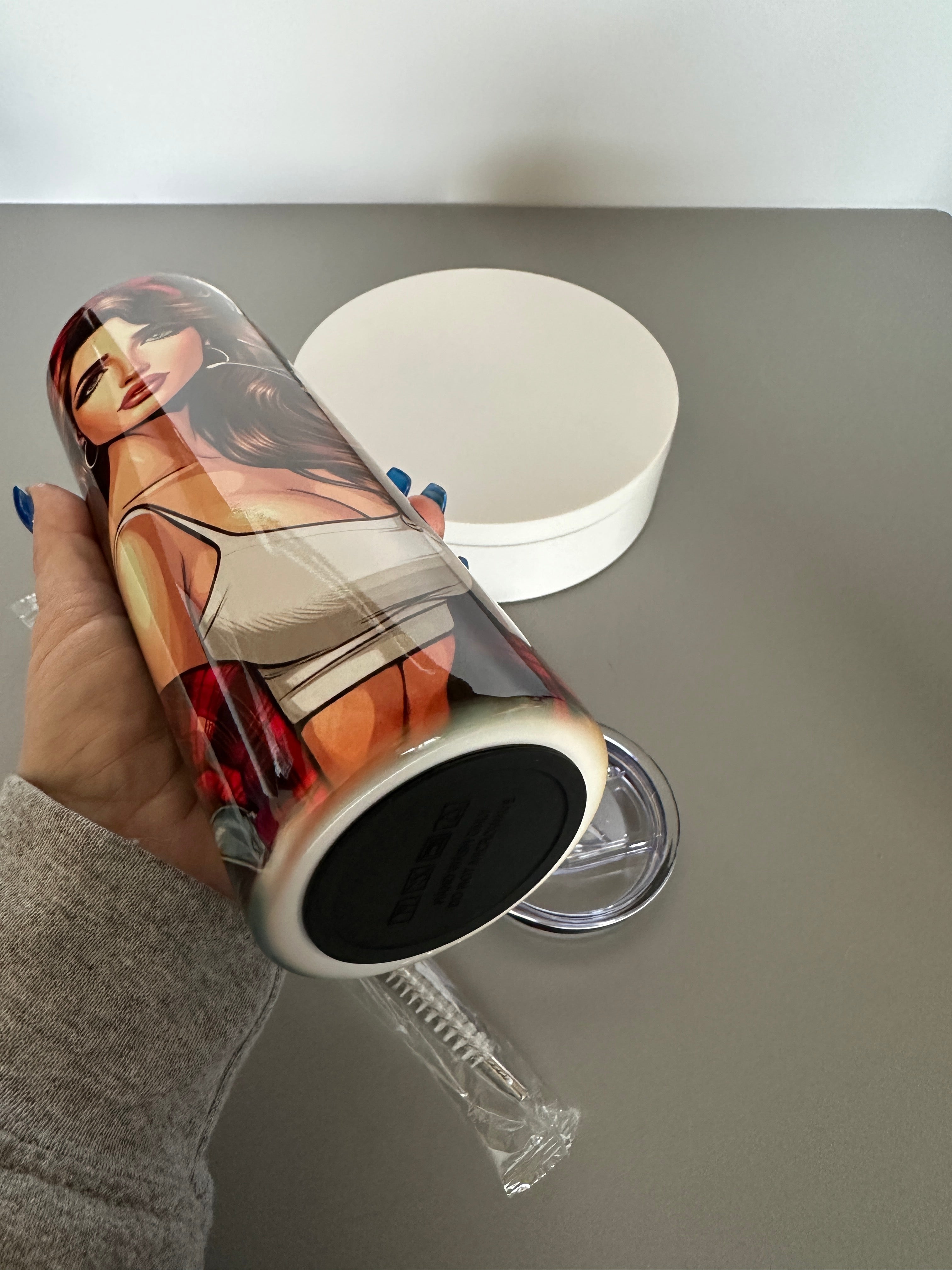 Personalized Accessories 20 oz Stainless Steel Tumbler Home Decor Accessories Eco-Friendly Tumblers Collector's Edition Drinkware Custom Pin-up Merchandise Artistic Travel Mug