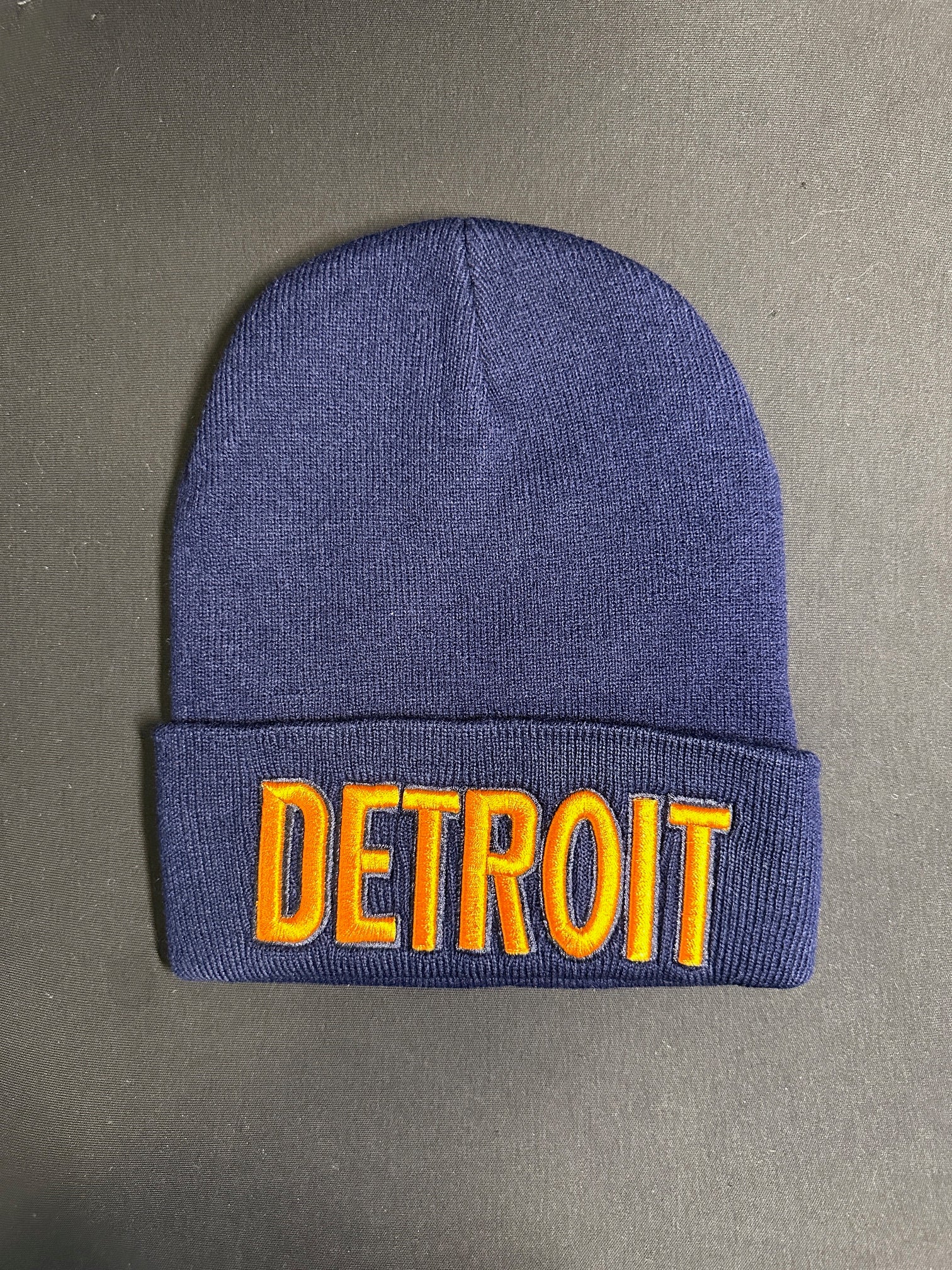 Detroit Beanie winter hat embroidered