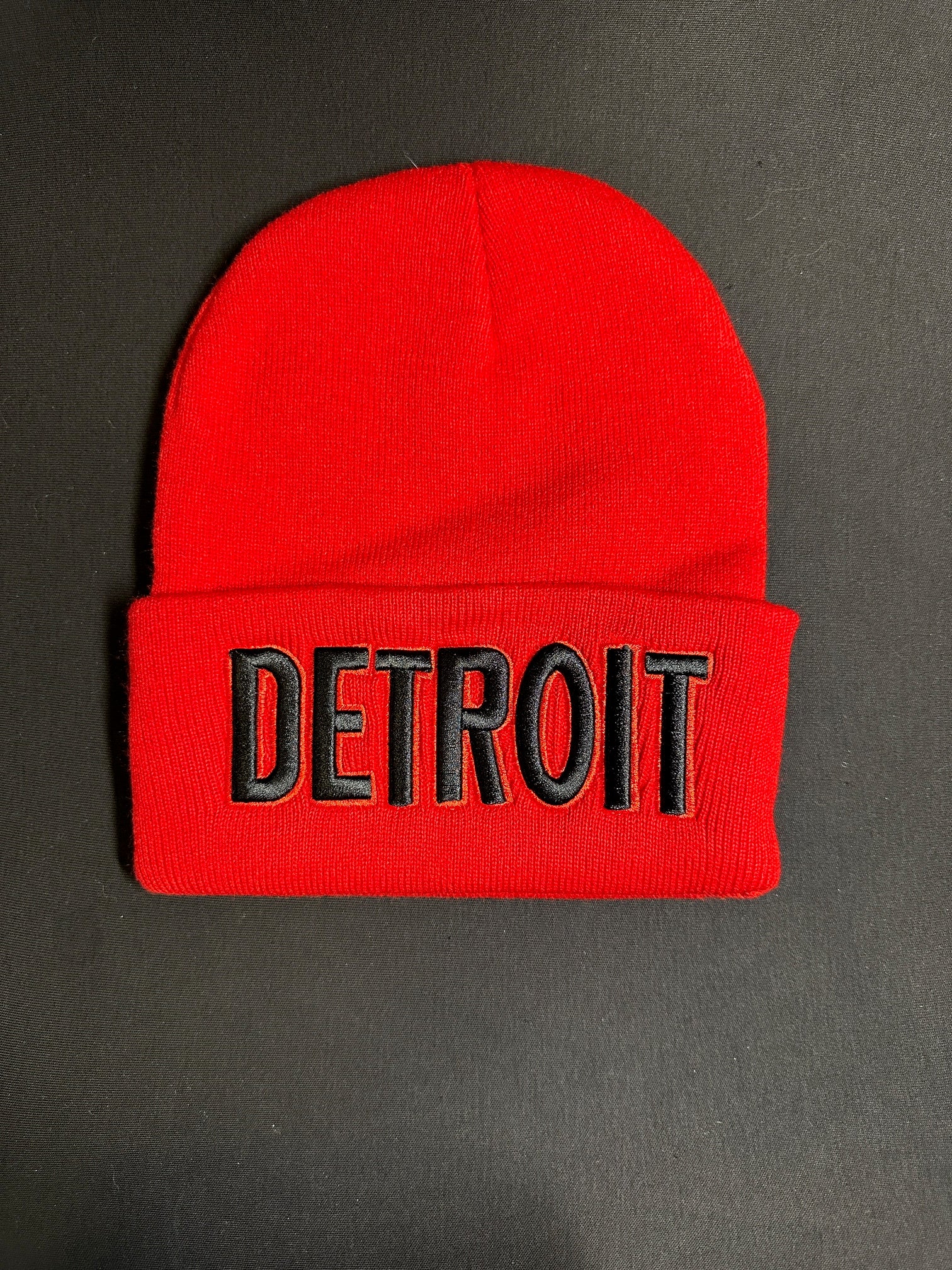Detroit Beanie winter hat embroidered