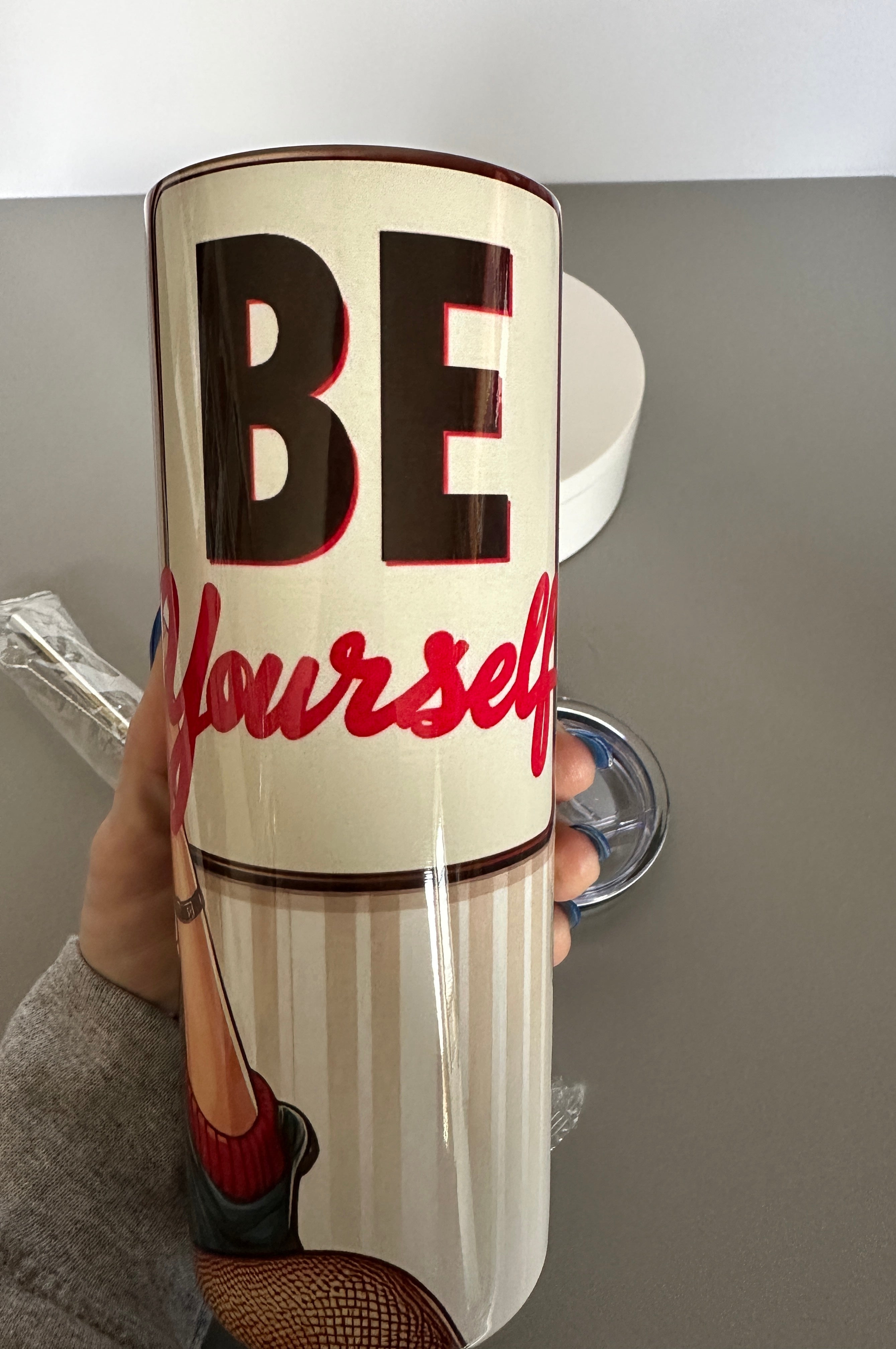 Personalized Accessories 20 oz Stainless Steel Tumbler Home Decor Accessories Eco-Friendly Tumblers Collector's Edition Drinkware Custom Pin-up Merchandise Artistic Travel Mug