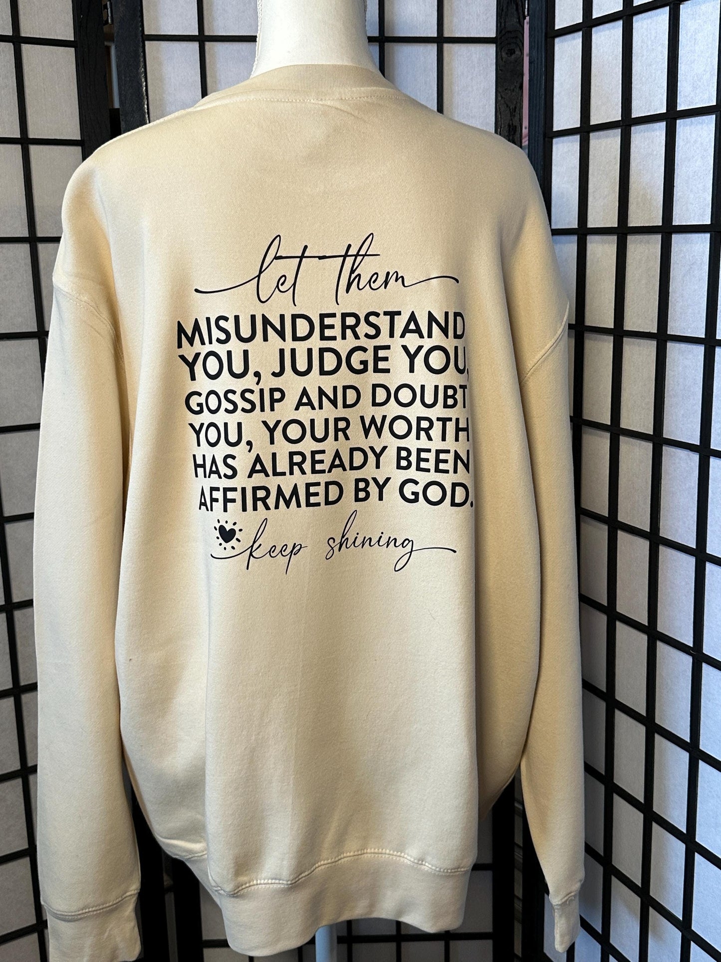 Let Them Poem Crew Neck Sweatshirt For Men and Women