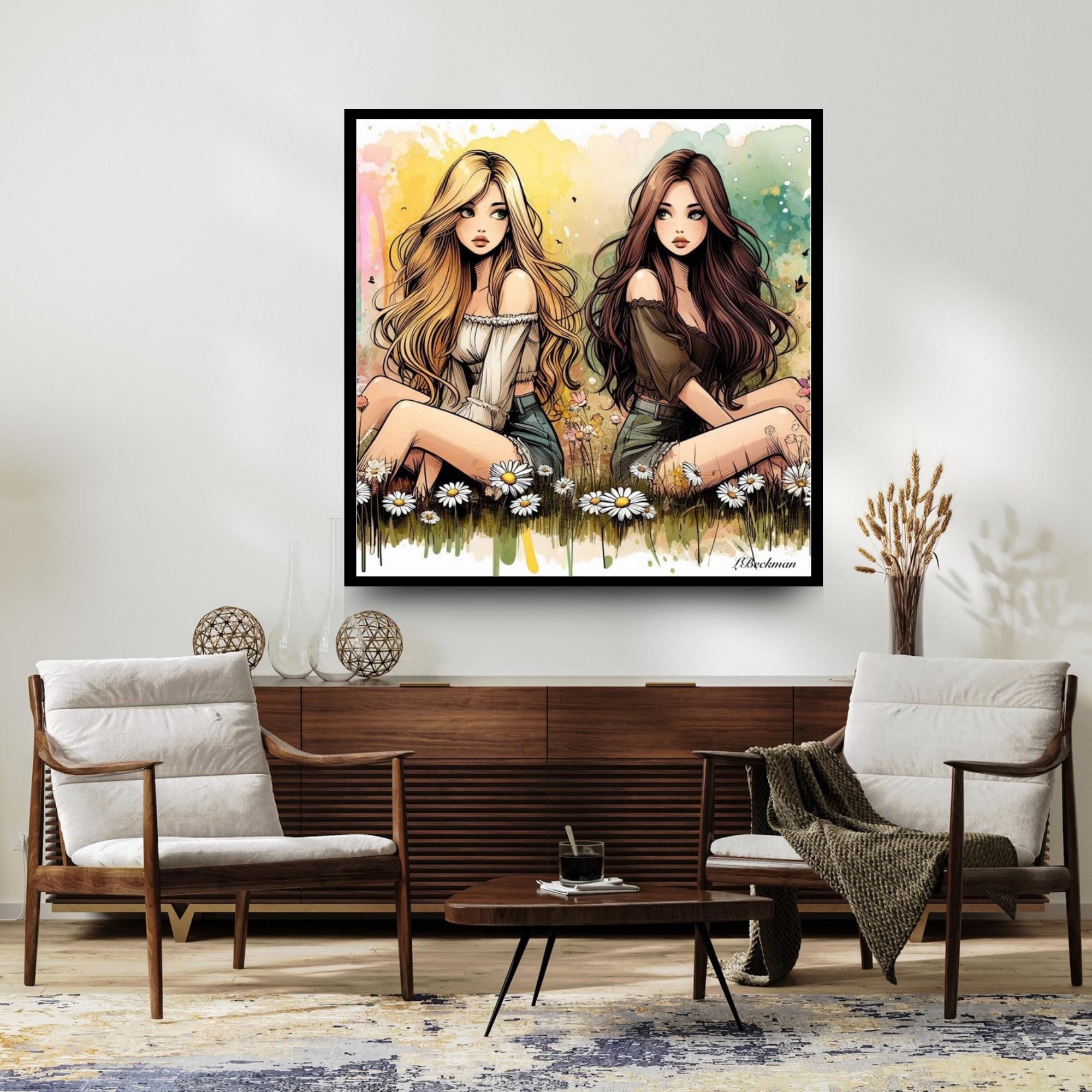 Sister's Bond Printable Wall Art| Canvas Wall Art| Sibling Canvas| Sister Print| Sister Love| Room Decor| Sister Canvas Art| Wall Art