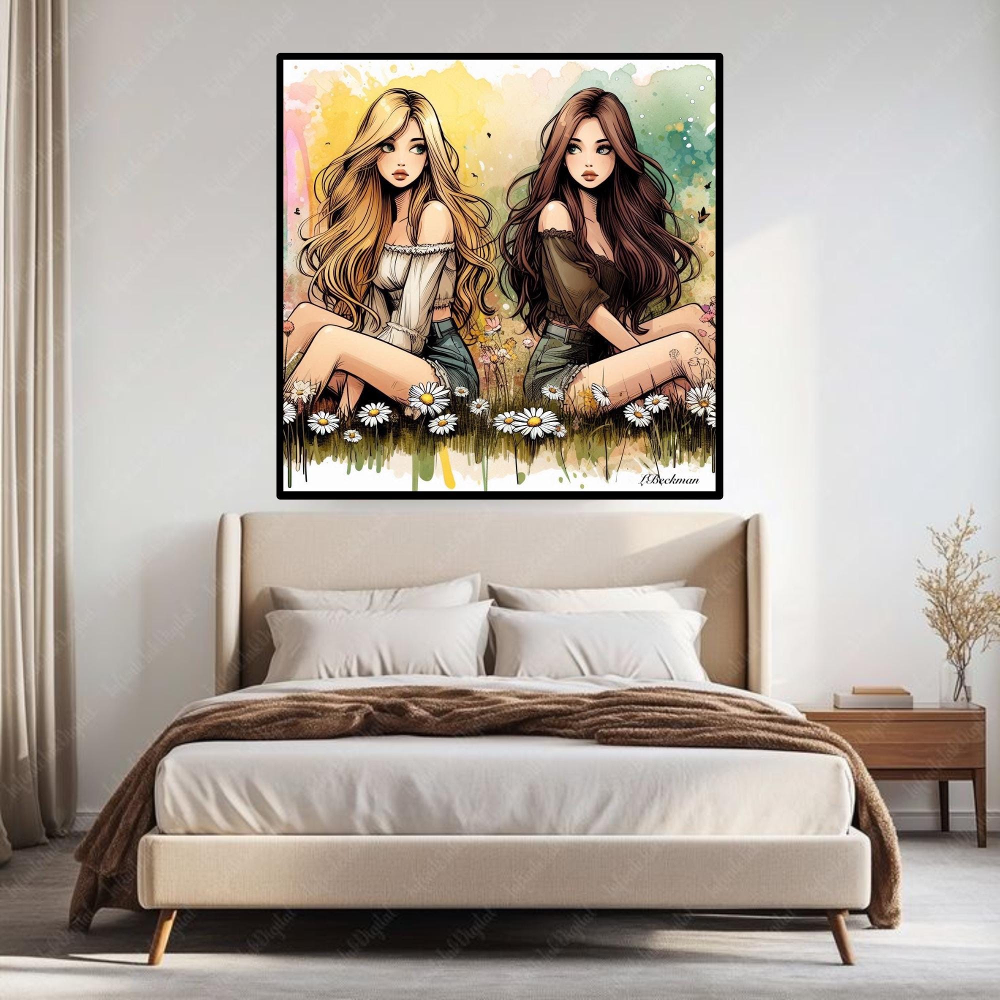 Sister's Bond Printable Wall Art| Canvas Wall Art| Sibling Canvas| Sister Print| Sister Love| Room Decor| Sister Canvas Art| Wall Art