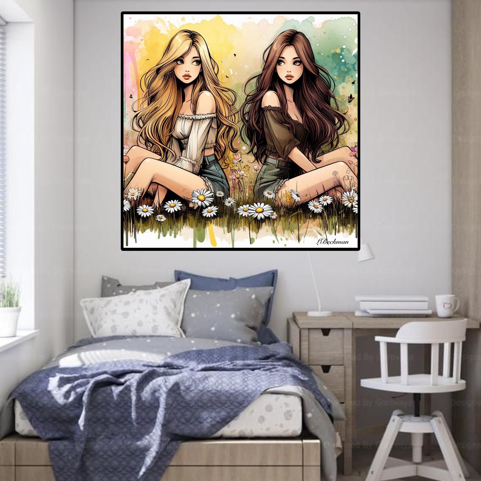 Sister's Bond Printable Wall Art| Canvas Wall Art| Sibling Canvas| Sister Print| Sister Love| Room Decor| Sister Canvas Art| Wall Art