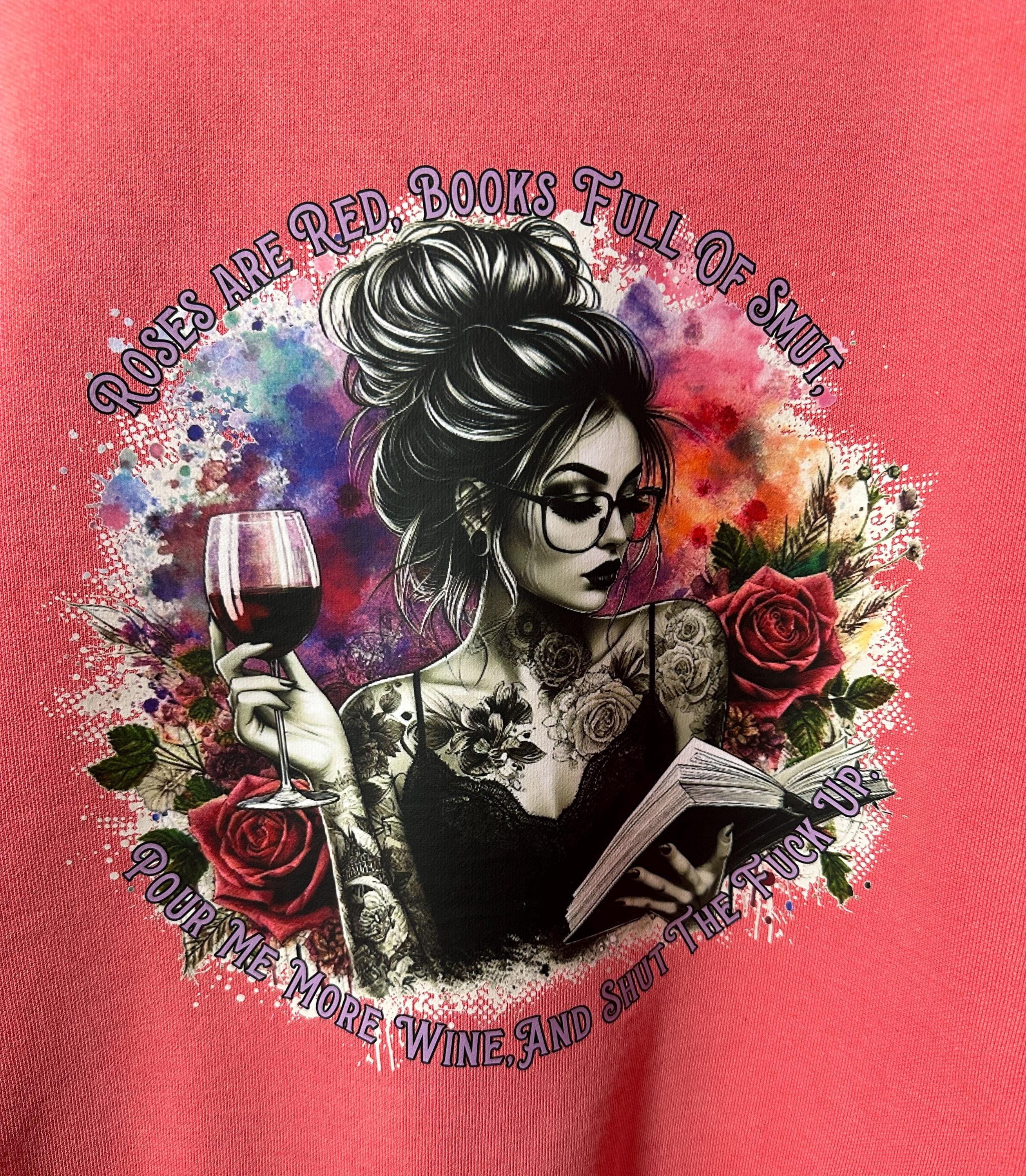 Sassy Sally Smut Girl | Crew Neck Sweatshirt | Messy Bun Girl | Spicy Attitude | Women's Sweatshirt