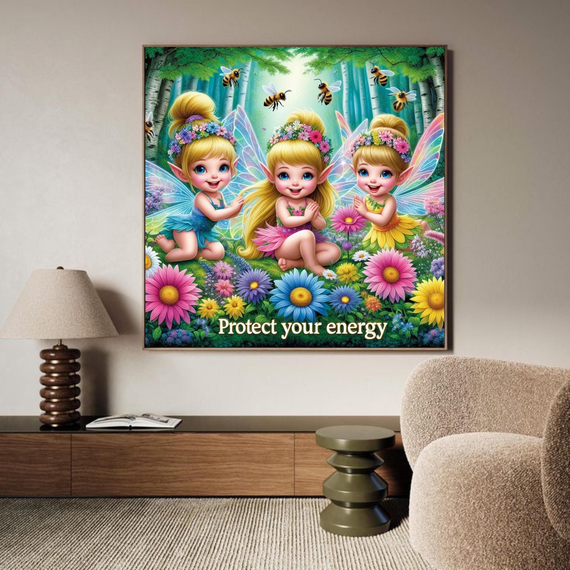 Protect Your Energy Home Design| Wall Decor| Printable Wall Art| Living Room Decor| Spiritual Wall Art| Good Vibes Art| Positive Energy Art