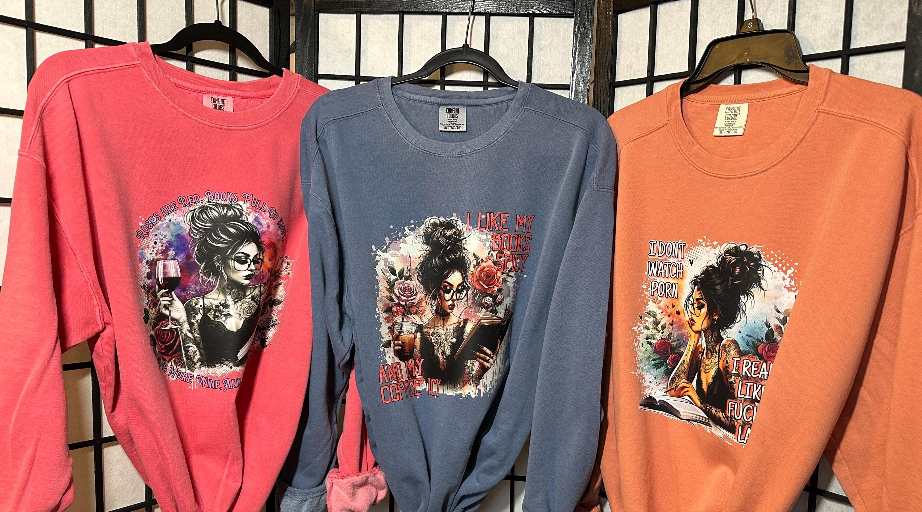 Sassy Sally Smut Girl | Crew Neck Sweatshirt | Messy Bun Girl | Spicy Attitude | Women's Sweatshirt