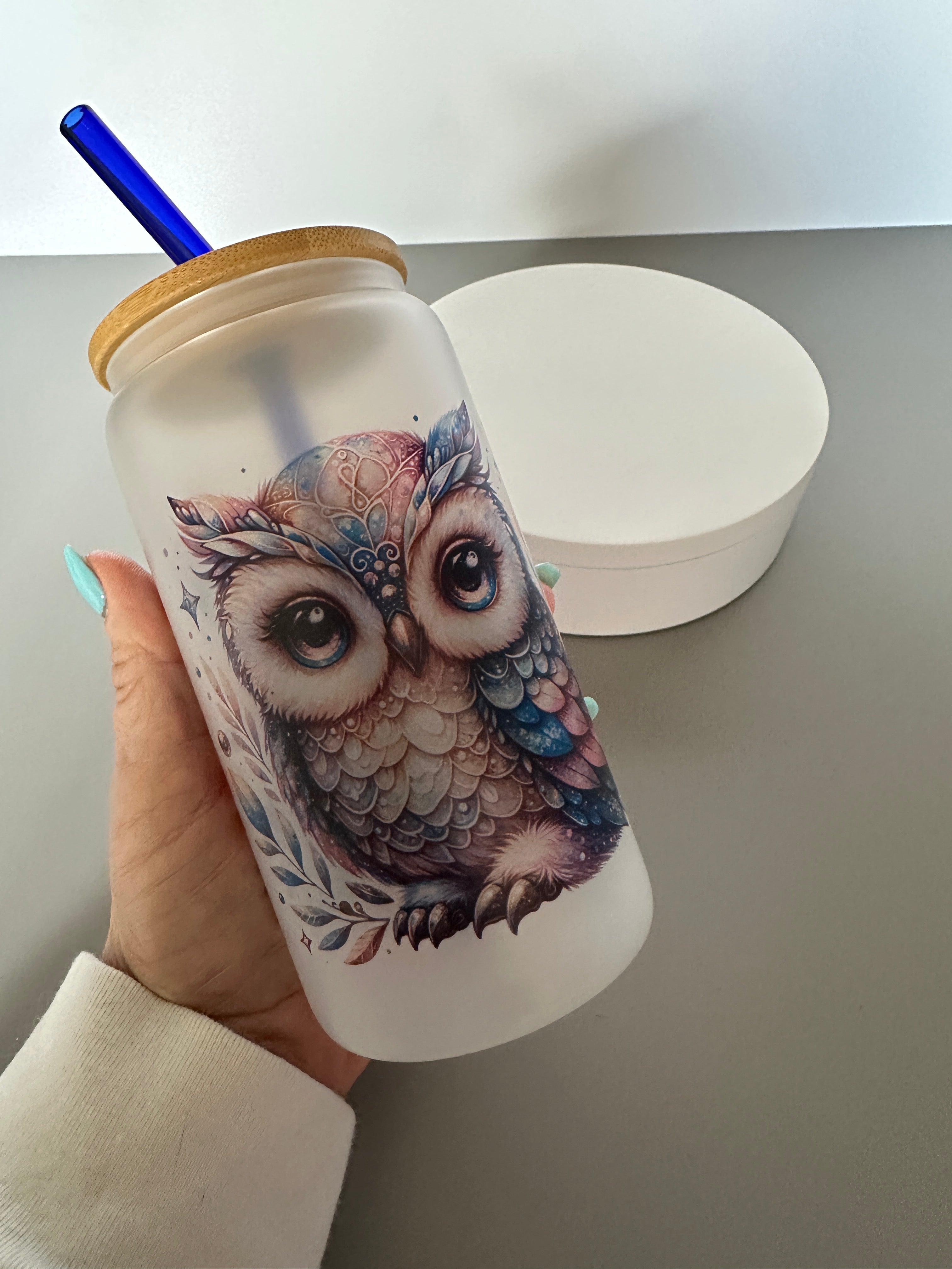 trendy drinkware owl gift ideas glass cup for iced coffee owl libby glass 16 oz libby glass can owl coffee cup
